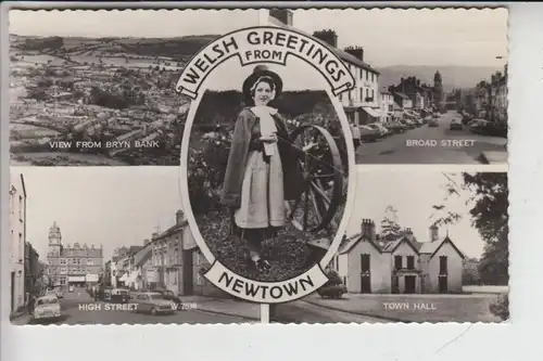 UK - WALES - MONTGOMERYSHIRE - NEWTOWN, Welsh Greetings from ... 1960