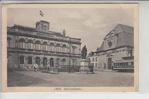 F 02000 LAON, Kommandatur, Tram - Strassenbahn, 1.Weltkrieg 1916