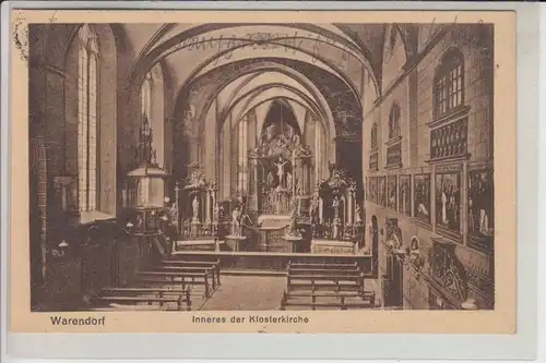 4410 WARENDORF, Inneres der Klosterkirche 1928