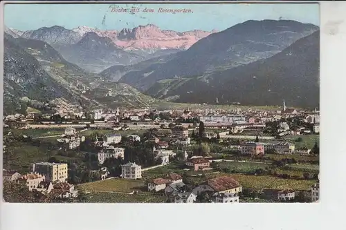 I 39100 BOZEN, Ortsansicht mit dem Rosengarten, Briefmarke fehlt