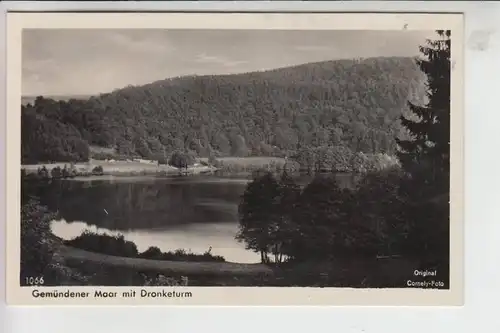 5568 DAUN - GEMÜND, Gemündener Maar mit Dranketurm 1950