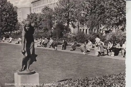 4000 DÜSSELDORF, Graf-Adolf-Platz, Ballwerferin 1952