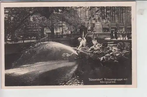 4000 DÜSSELDORF, Tritonengruppe mit Königsallee 1934