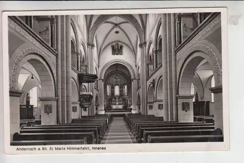 5470 ANDERNACH, St.Maria Himmelfahrt, Inneres 1951, Papier dünn