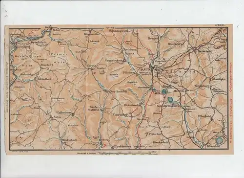 5568 DAUN & Umgebung, Landkarte Schaar & Dathe-Trier