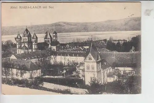 5471 GLEES - MARIA LAACH, Abtei Maria Laach mit See 1907, Briefmarke fehlt