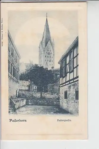 4790 PADERBORN, Paderquelle, frühe Karte - ungeteilte Rückseite
