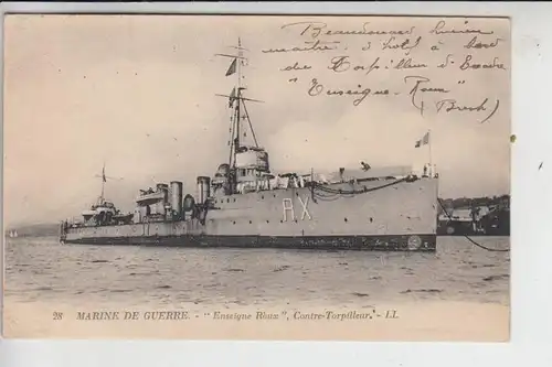 MILITÄR - SCHIFFE - NAVY, Französisches Torpedoboot "Enseigne Roux"