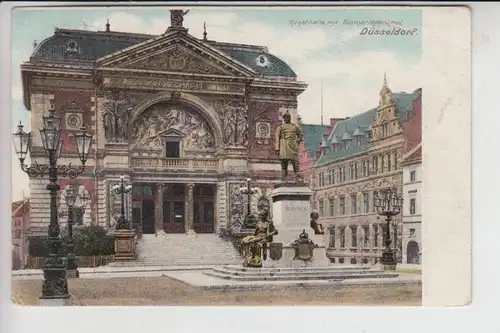 4000 DÜSSELDORF, Kunsthalle mit Bismarckdenkmal 1907, kl.Knick