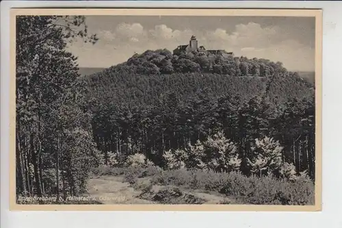 6129 BREUBERG - HAINSTADT, Burg Breuberg, 1938. Landpoststempel "Hainstadt über Höchst(Odenwald)"