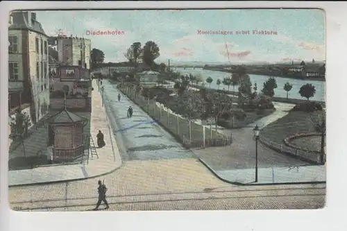 F 57100 THIONVILLE - Diedenhofen, Moselanlagen nebst Flohturm 1914