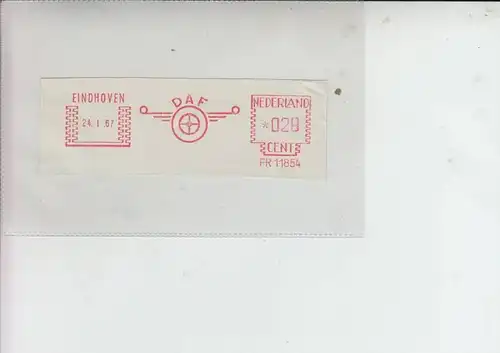 AUTO - DAF - Maschinen-Werbe-Stempel Eindhoven 1967