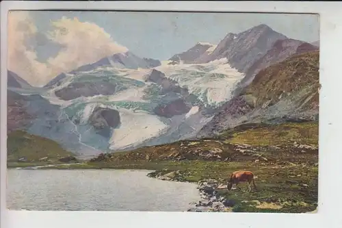 PHOTOCHROMIE, Serie 234, Nr. 3792, Schweiz, Berninapass, Lago Bianco mit Piz Cambrena