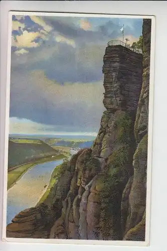 FOTO - PHOTOCHROMIEKARTE, Basteifelsen