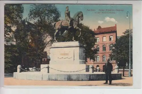 5100 AACHEN, 1919, Kaiser-Friedrich-Denkmal in der Heinrichsallee, Polizist