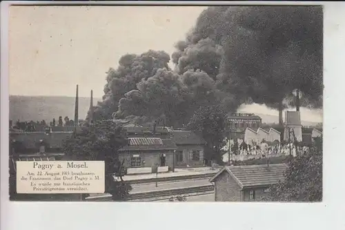 F 54530 PAGNY - SUR - MOSELLE, 22.August 1915, Zerstörungen 1.Weltkrieg, deutsche Feldpost