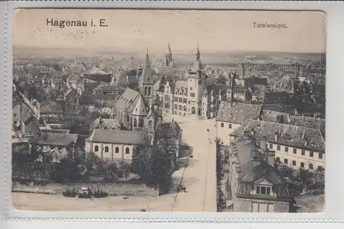 F 67500 HAGUENAU - HAGENAU, Totalansicht 1912, Druckstelle