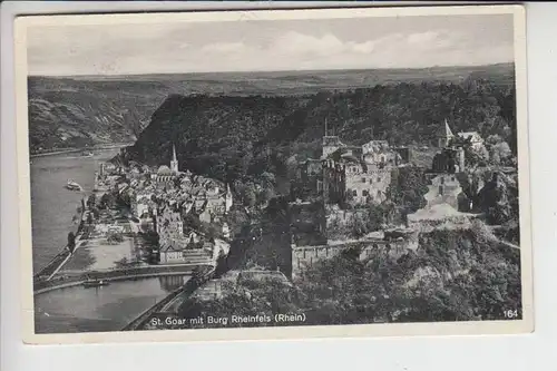 5401 SANKT GOAR mit Burg Rheinfels 1954