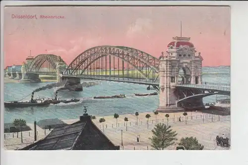 4000 DÜSSELDORF, Rheinbrücke 1915 color