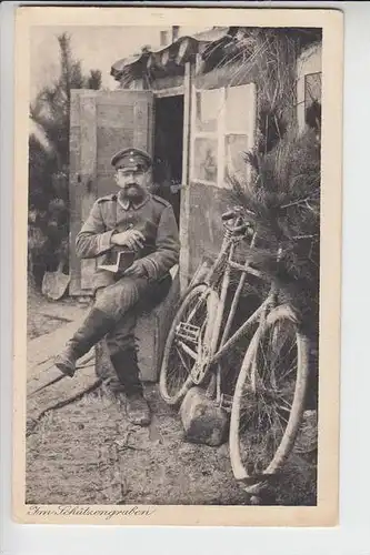 MILITÄR - FAHRRAD - BICYCLE  "Im Schützengraben" 1915