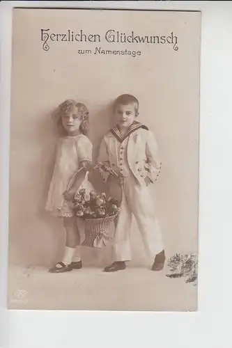 KINDER - Glückwunsch zum Namenstage 1913