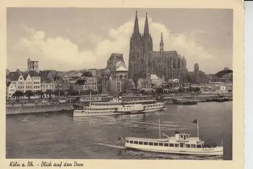 BINNENSCHIFFE - KÖLN - DÜSSELDORFER Dampfer vor Köln & Rundfahrtschiff