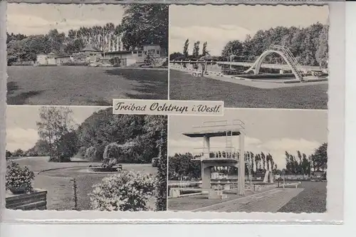 4434 OCHTRUP, Freibad Mehrbildkarte 1960