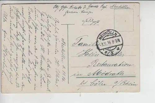 1000 BERLIN - NEUKÖLLN, Postgeschichte 1916