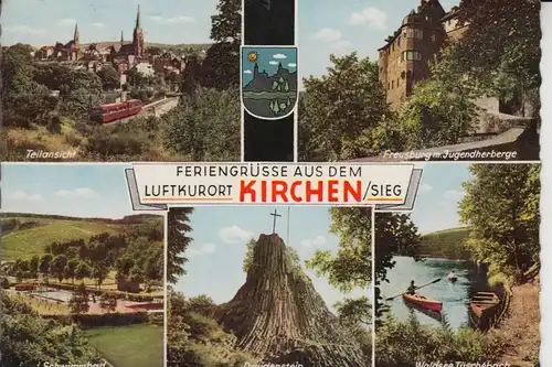 5242 KIRCHEN / SIEG, Mehrbildkarte 1964