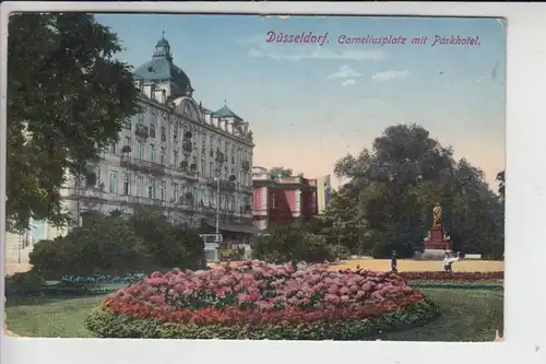 4000 DÜSSELDORF, Corneliusplatz mit Parkhotel 1913, Briefmarke fehlt