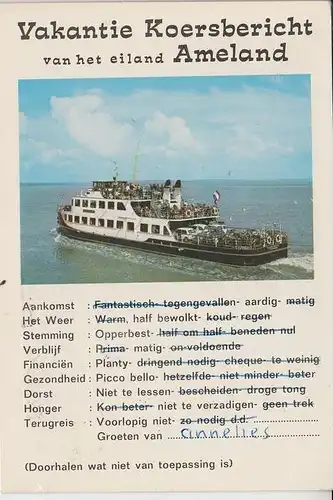 SCHIFFE - FÄHRE - Ameland /NL 1971