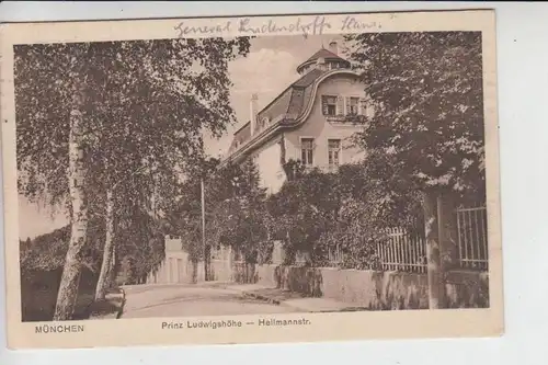 8000 MÜNCHEN, Prinz Ludwigshöhe, Hallmannstrasse - General Ludendorffs Haus 1925