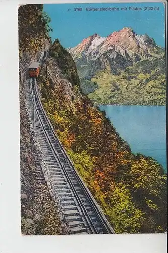 EISENBAHN - Zahnradbahn Bürgenstock 1949, kl. Klebereste auf der Rückseite