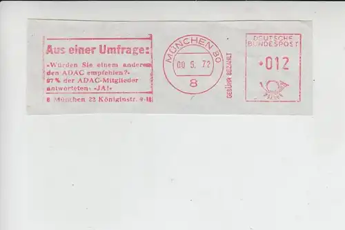 AUTO - AUTOMOBILCLUB - ADAC - Freistempler 1972 München