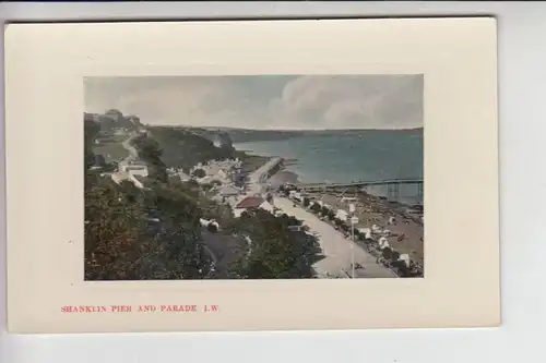 UK - ENGLAND - ISLE OF WIGHT, SHANKLIN PIER AND PARADE 1909, handcoloriert