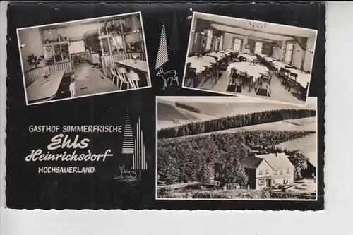 5787 OLSBERG - HEINRICHSDORF, Gasthof Ehls 1960, Landpost-Stempel 5781 Heinrichsdorf