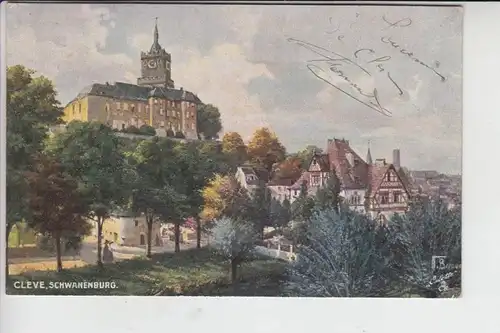 4190 KLEVE, Schwanenburg - Tuck - Künstlerkarte, "Weite Welt, Serie Cleve No. 751