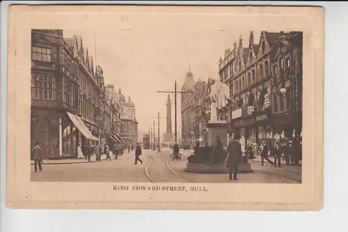 UK - ENGLAND - EAST YORK SHIRE - HULL, King Edward Street, 1911, stamp missing