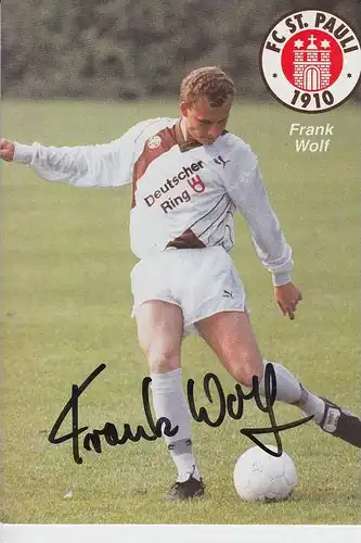 SPORT - FUSSBALL - FC ST. PAULI - FRANK WOLF - Autogramm