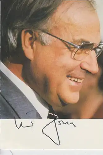 POLITIK - HELMUT KOHL - BUNDESKANZLER - Autogramm