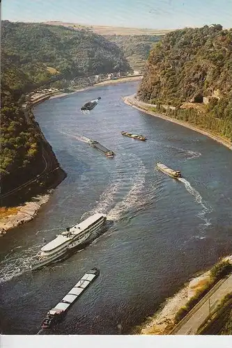 BINNENSCHIFFE - KÖLN - DÜSSELDORFER Dampfer an der Loreley