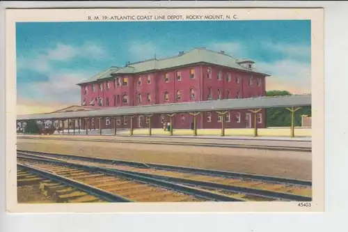 USA - NORTH CAROLINA - ROCKY MOUNT, Atlantic Coast Line Depot, Railroad Station, Bahnhof - La Gare