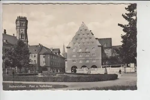 0-4320 ASCHERSLEBEN, Post & Volkshaus 1961