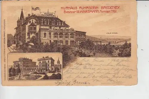 4300 ESSEN - BREDENEY - Kurhaus Ruhrstein 1904, Lithographie