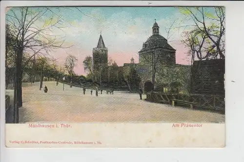 0-5700 MÜHLHAUSEN, Am Frauentor, RELIEF-Karte, 1908, Briefmarke fehlt