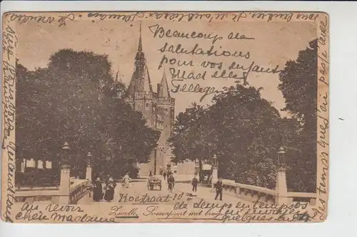 NL - OVERIJSSEL - ZWOLLE, Sassenpoort met brug, 191..., stamp missing