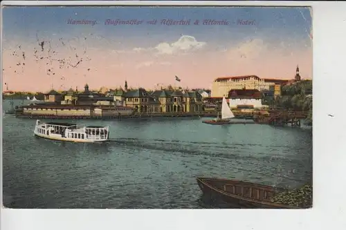 2000 HAMBURG; Aussenalster mit Alsterlust & Atlantic Hotel 1922