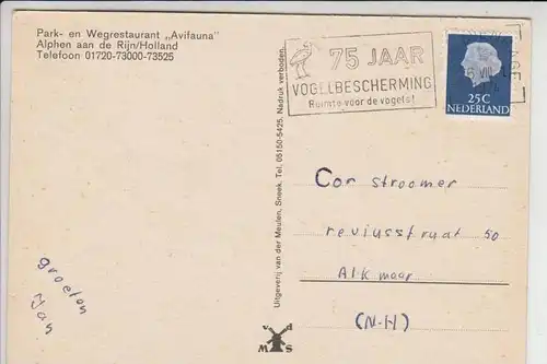 TIERE - VÖGEL - Stempel-postmark - 75 Jaar Vogelbescherming - 75 Jahre Vogelschutz