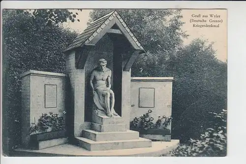 4193 KRANENBURG - WYLER bei Kleve, Kriegerdenkmal, Briefmarke fehlt