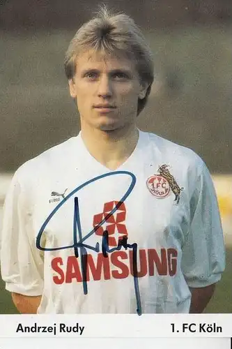 SPORT - FUSSBALL - 1.FC KÖLN - ANDRZEJ RUDY - AUTOGRAMM